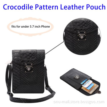Private Label Cross Body Mini Bag, leather Pouch Bagfor Mobile Phones